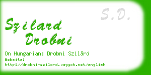 szilard drobni business card