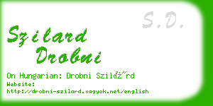 szilard drobni business card